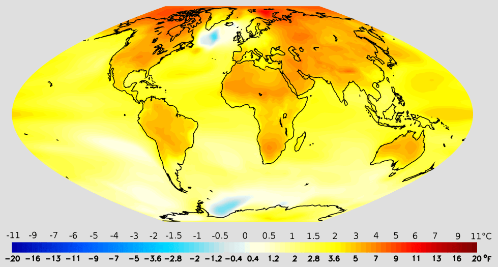 Projected_change_in_annual_mean_surface_air_temperature_from_the_late_20th_century_to_the_middle_21st_century,_based_on_SRES_emissions_scenario_A1B